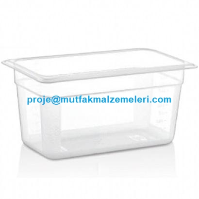 Şeffaf gastronom kap 1/3-150 model olup,derinliği 150 mm.dir.Bu şeffaf gastronom kap haricinde 1/1 1/2 1/4 1/6 1/9 modellerimizi ve bu modellerin kapaklarının satışını da yapıyoruz - Şeffaf gastronom kap satışı