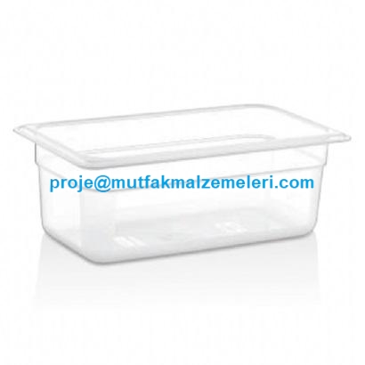 Plastik gastronom küvet modellerinden olan bu şeffaf plastik kabın imalatı 32,5x17,6 cm olup derinliği 10 cm olarak yapılmıştır.Plastik gn küvet otellerde restoranlarda lokantalarda kafelerde ve açık büfelerde kullanıma uygundur