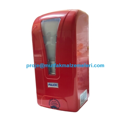 Temassız sensörle çalışan renkli köpük sabunluk, hijyenik kullanım için tasarlanmış modern otomatik dispenser.