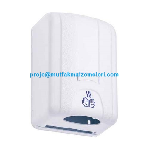 Beyaz temassız sensörlü köpük sabunluk, hijyenik ve pratik kullanım için tasarlanmış modern otomatik sabun dağıtıcı.