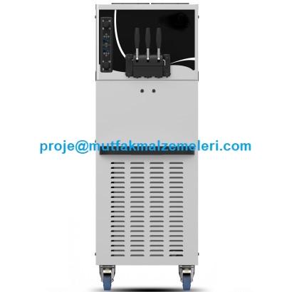 3 Musluklu Dikey Tip Soft Dondurma Makinesi - Saatte 600 porsiyon servis imkanı sunan profesyonel İtalyan tasarımlı dondurma makinesi, Profesyonel italyan dondurma makinası modelleri kaliteli ekonomik italyan dondurma makinası fiyatları sanayi t
