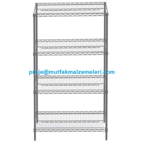 Soğuk oda ve buzhaneler için tamamı paslanmaz çelik 53x91x183 cm 4 tel katlı malzeme istifleme rafı. Neme dayanıklı gövdesi ve hava akışı sağlayan tel rafları ile gıdalarınızı güvenle korur. Ürünü sepete ekleyerek hemen satın alabilirsiniz, hızlı kargo!