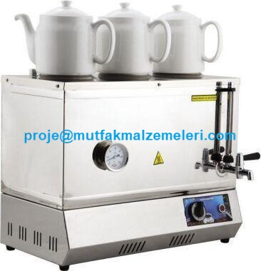 Endüstriyel çay semaverlerinin en kaliteli tek demliği olan endüstriyel çay yapma makinalarının sanayi tipi 2-3 demlikli çay ocaklarının otomatik çay yapan çaycı kazanlarının en ucuz fiyatlarıyla satışı