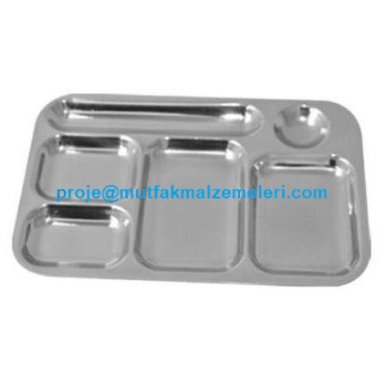 28x19 cm boyutlarında paslanmaz çelik yumurtalıklı kahvaltı tabldot tepsisi. Özel yuvarlak yumurta yuvası ve bölmeli yapısıyla kahvaltılıkları birbirine karıştırmadan hijyenik servis sağlar. Leke tutmaz, kolay temizlenir. Hemen sepetinize ekleyin.
